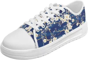 Womens Canvas Sneakers Lightweight Lace Up Fashion Comfortable Canvas Shoes Low Top Slip On Casual Tennis Walking Footwear