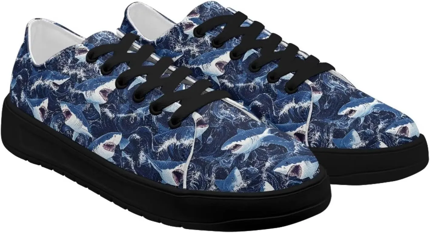 Women's Canvas Sneakers Mesh Lace Up Low Top Sneakers Lightweight Breathable Canvas Tennis Shoes Ladies Running Shoes