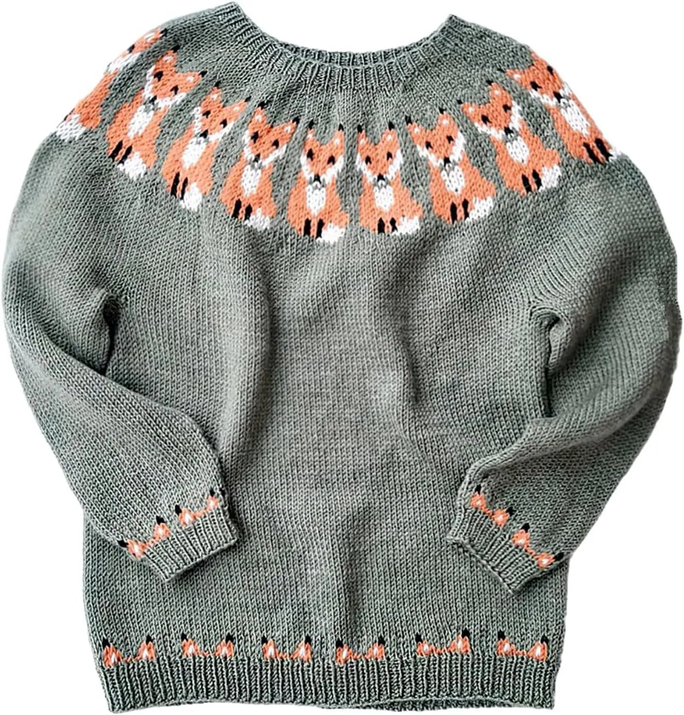 Women's Fair Isle Knitted Sweater Vintage Long Sleeve Boat Neck Retro Lightweight Pullover Top for 2024 Fall Winter
