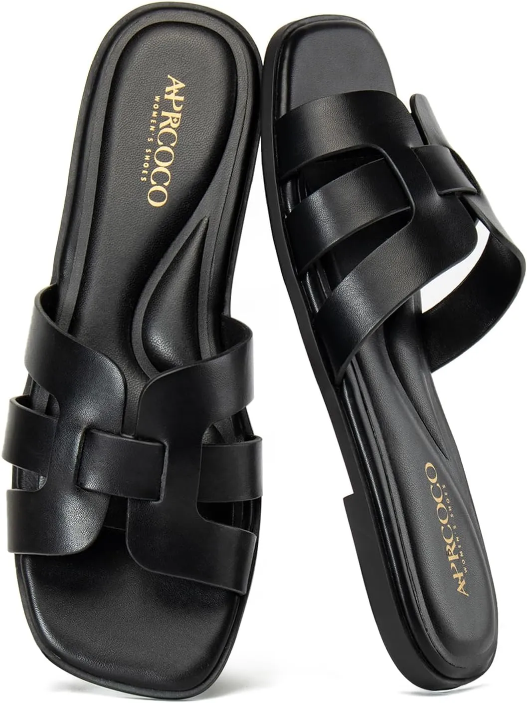 Women's Flat Sandals Casual Slip On Cross Band Sandals for Women Summer Dressy Slide Beach Sandal