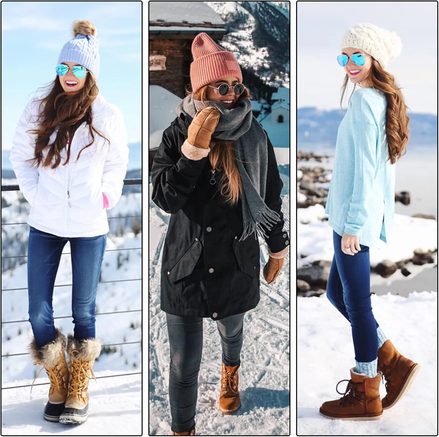 Women's Fleece Lined Jeans Thicken High Waisted Skinny Stretch Jeans for Women Winter Warm Flannel Lined Butt Lift Jeans