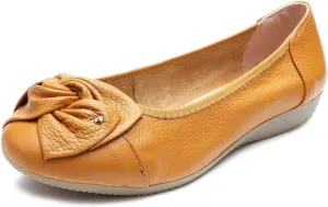 Women's Genuine Leather Loafers Flats Working Shoes Slip Ons