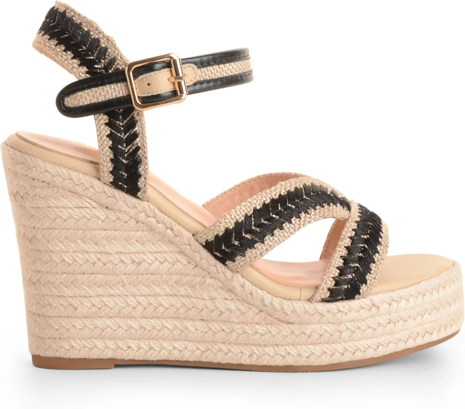 Womens High Heel Espadrille Platform Wedges Sandals with Bow Tie, Cute Summer Wedge Heels with Ankle Strap, Bowknot Sandals for Women Dressy for Party