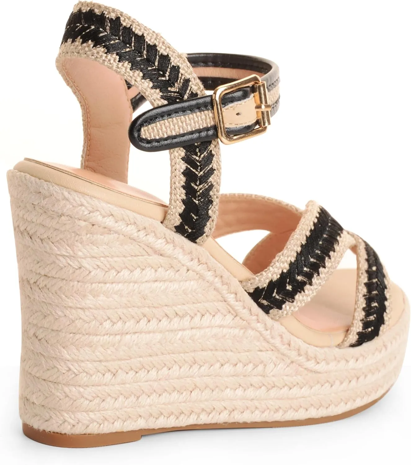 Womens High Heel Espadrille Platform Wedges Sandals with Bow Tie, Cute Summer Wedge Heels with Ankle Strap, Bowknot Sandals for Women Dressy for Party