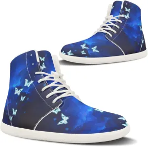 Women's High Top Zero Drop Sole | Wide Width Fashion Sneaker Fashion Non-Slip Workout Running Waterproof Barefoot Shoes US 6-13.5