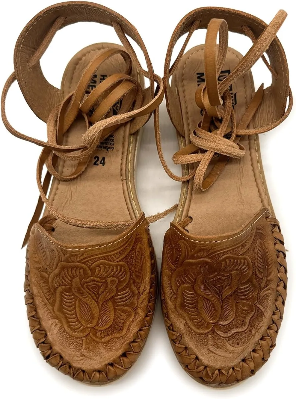 Women’s Lace Up Leather Sandals, Authentic Mexican Huarache Sandals