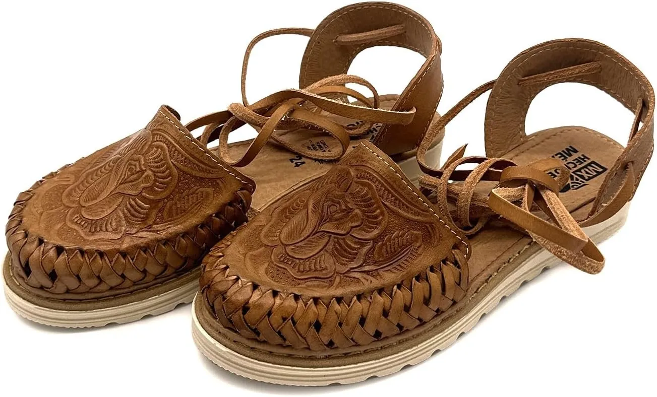 Women’s Lace Up Leather Sandals, Authentic Mexican Huarache Sandals