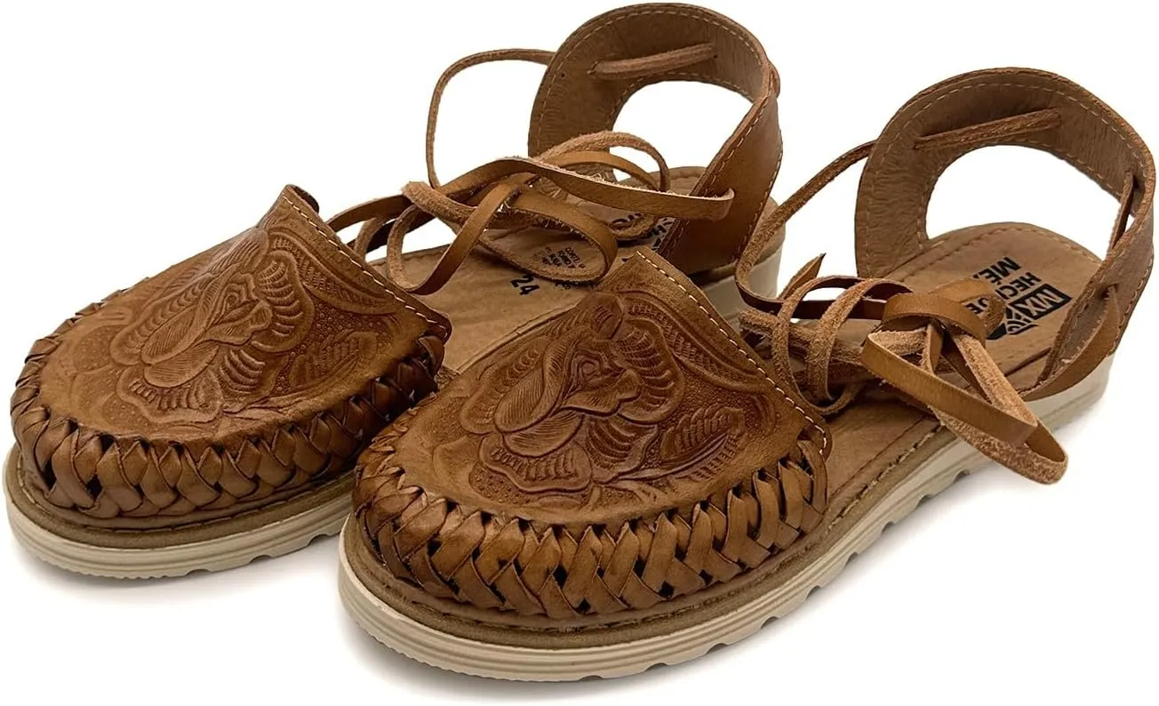 Women’s Lace Up Leather Sandals, Authentic Mexican Huarache Sandals