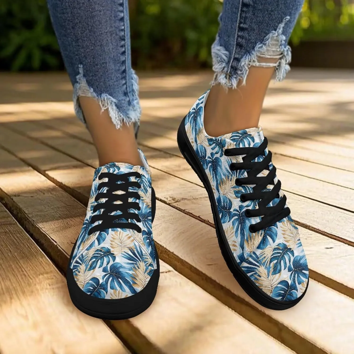 Women's Lace up Low Top Canvas Shoes Low Top Sneakers Fashion Casual Sneakers with Arch Support Comfy Flats 5.5-13.5