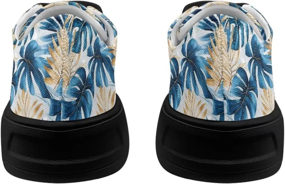 Women's Lace up Low Top Canvas Shoes Low Top Sneakers Fashion Casual Sneakers with Arch Support Comfy Flats 5.5-13.5