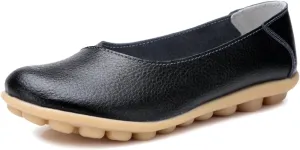 Women's Leather Shoes Loafers Slip-Ons Flats Casual Walking Driving