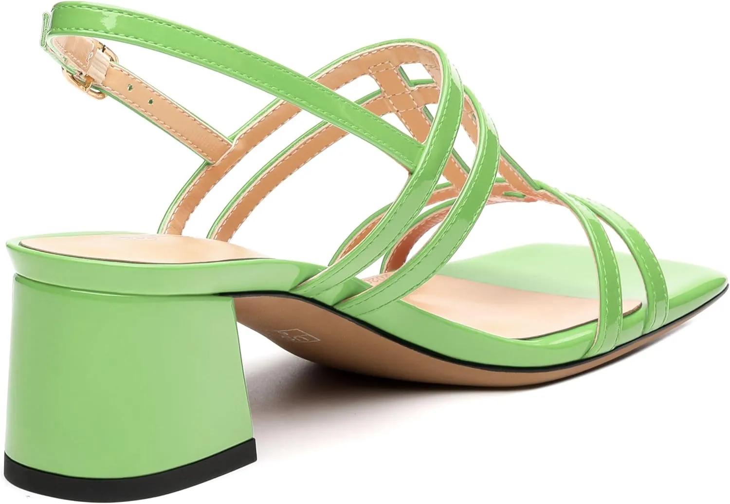 Women's Low Heels Strappy Sandals Square Open Toe Ankle Strap Low HeeL Sandals Comfort Dress Party Wedding Shoes 2"