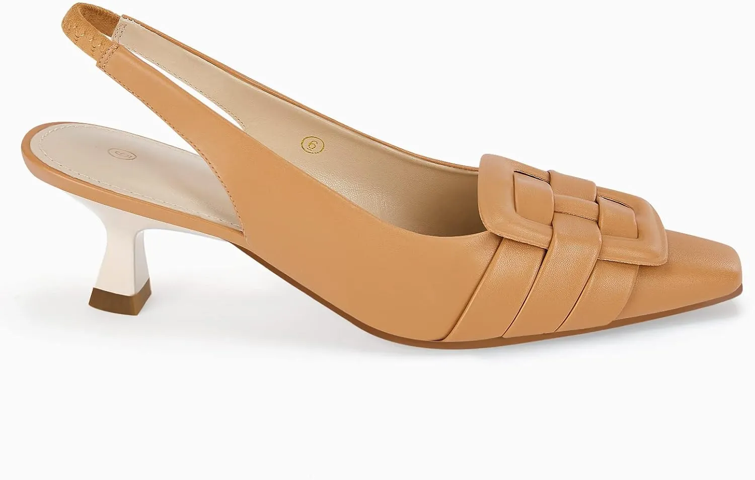 Womens Sling Back Kitten Heels Low Dress Shoes Slingback Pumps Pointed Closed Toe Comfortable Party Office Sandals