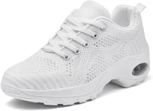 Women's Walking Shoes Arch Support Comfortable Lightweight Mesh Non-Slip Work Shoes Modern Jazz Dance Casual Shoes Thick Sole Loafers