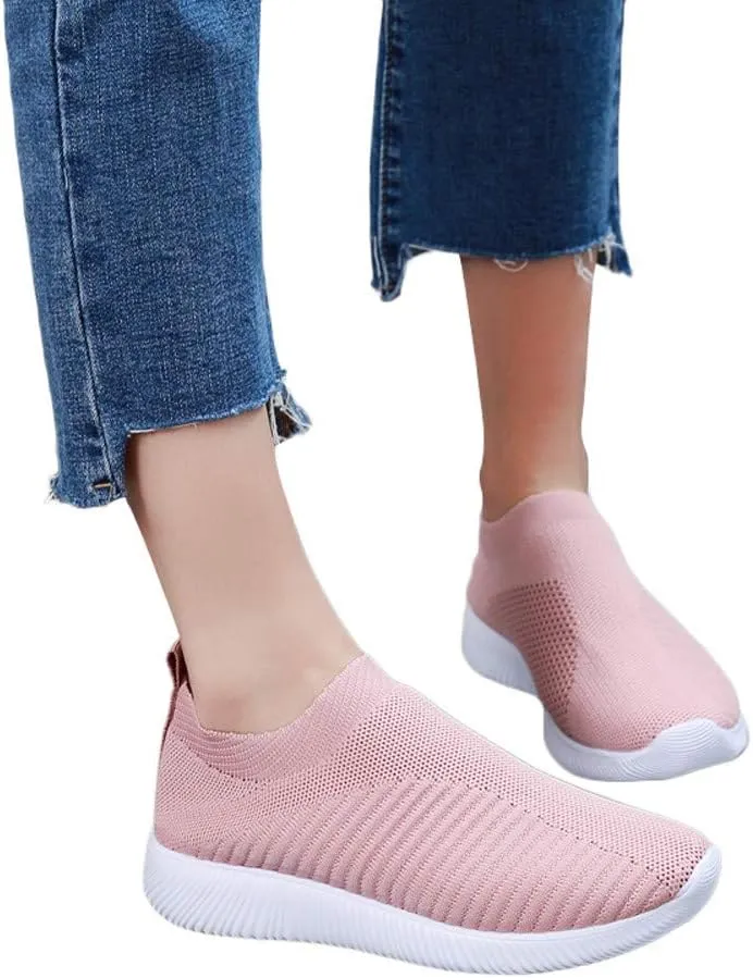Women's Walking Shoes Arch Support Non Slip Walking Shoes Women Fashion Dress Casual Shoes Waterproof Sneakers White Tennis Shoe White Loafers
