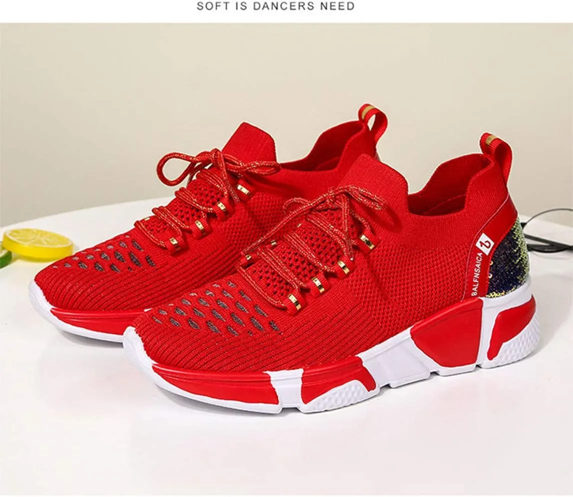 Women's Walking Shoes Fashion Sock Sneakers Slip on Mesh Wedge Heel Shoe Platform Loafers