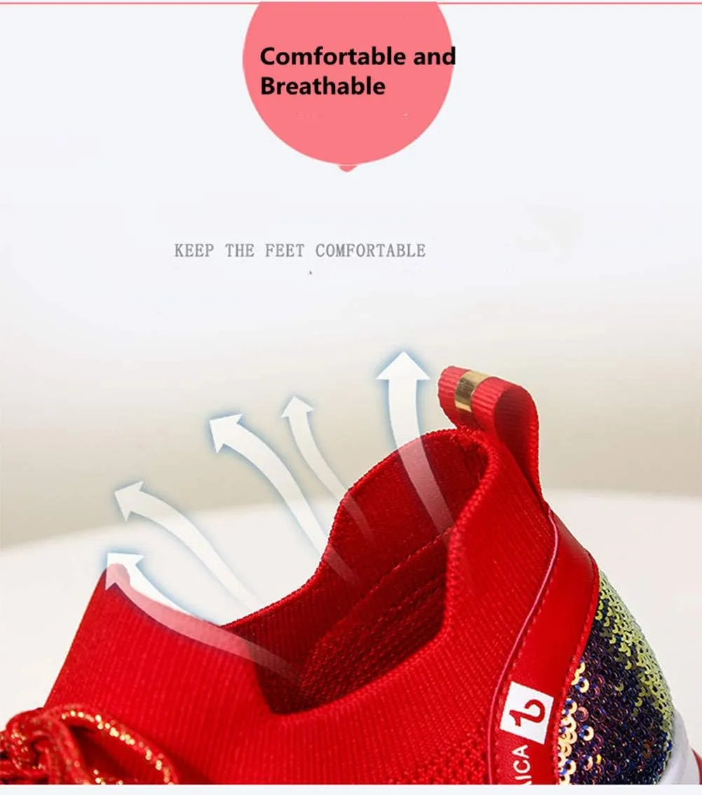 Women's Walking Shoes Fashion Sock Sneakers Slip on Mesh Wedge Heel Shoe Platform Loafers