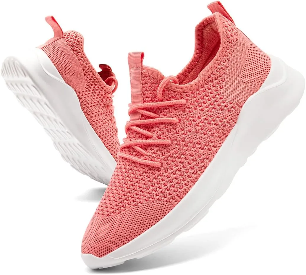 Women's Walking Shoes Tennis Sneakers Casual Lace Up Lightweight Running Shoes Slip On Gym Out Workout Shoes