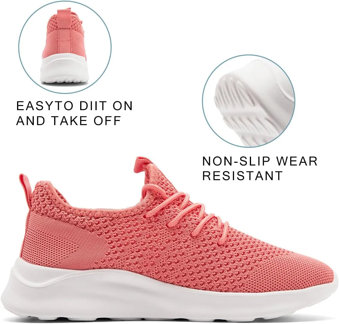 Women's Walking Shoes Tennis Sneakers Casual Lace Up Lightweight Running Shoes Slip On Gym Out Workout Shoes