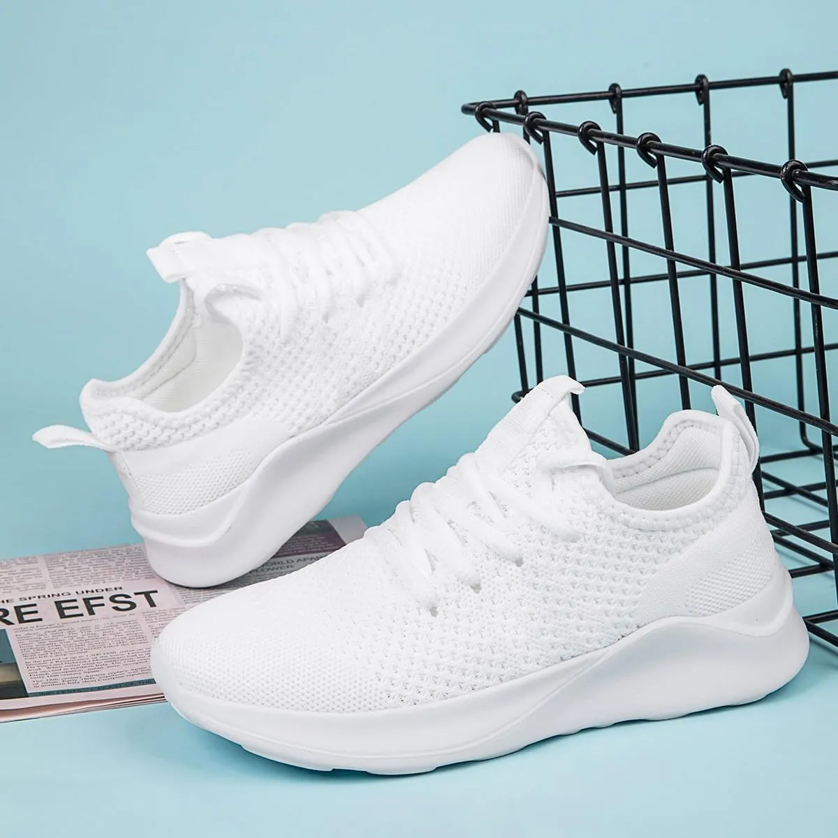 Women's Walking Shoes Tennis Sneakers Casual Lace Up Lightweight Running Shoes Slip On Gym Out Workout Shoes