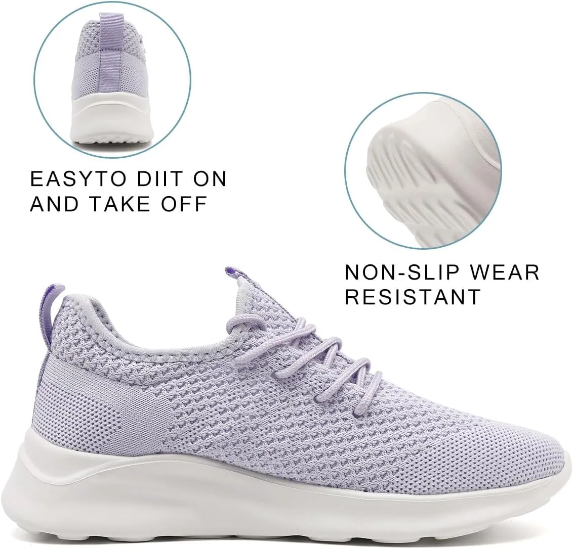 Women's Walking Shoes Tennis Sneakers Casual Lace Up Lightweight Running Shoes Slip On Gym Out Workout Shoes