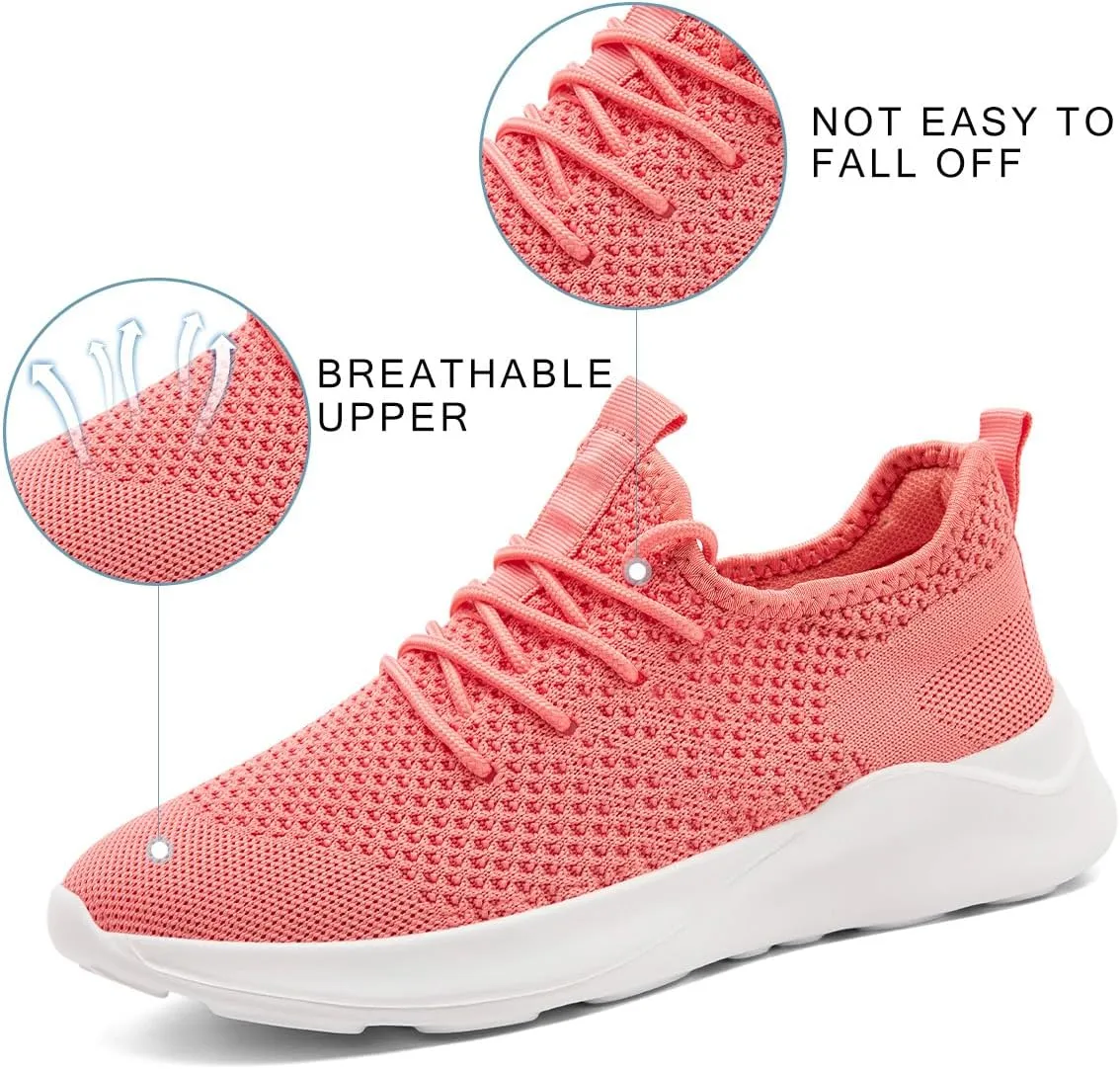 Women's Walking Shoes Tennis Sneakers Casual Lace Up Lightweight Running Shoes Slip On Gym Out Workout Shoes