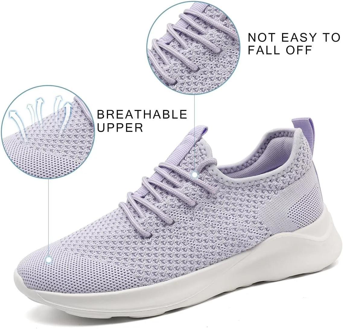 Women's Walking Shoes Tennis Sneakers Casual Lace Up Lightweight Running Shoes Slip On Gym Out Workout Shoes