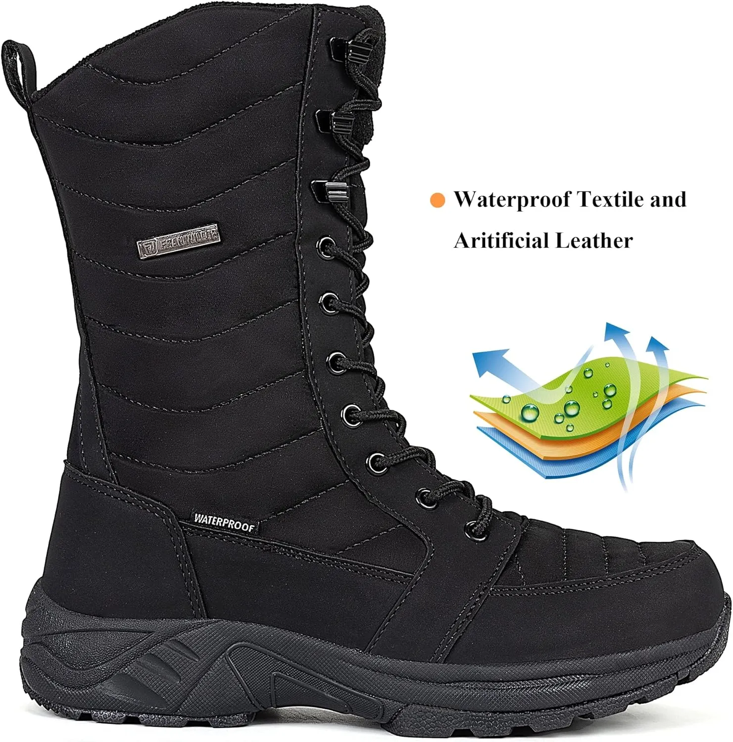 Women's Waterproof Winter Snow Boots Warm Comfortable with Side Zipper - 2025 Fashion Lightweight Hiking boots for Cold Weather Insulated Mid Calf Military Booties