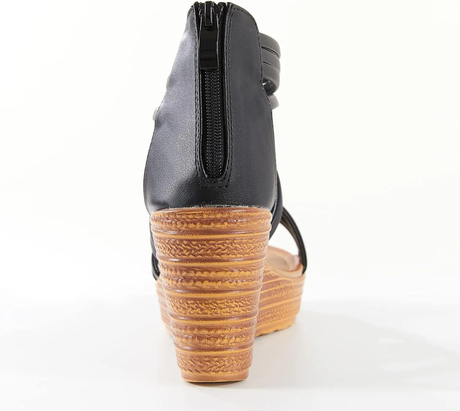 Women's Wedge Sandals Casual Summer Buckle Open Toe Ankle Strap Platform Wedge Heels