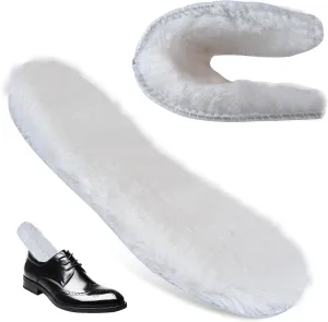 Wool Insoles for Women and Men, Premium Sheepskin Insoles with Soft Fleece and Wool Felt Sole, Moisture-Wicking Thermal Insoles for Boots, Slippers, and Shoes for Winter Warmth