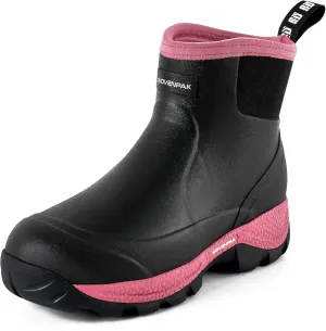 WOVENPAK Ankle Boots for Women, Rubber Rain Boots Waterproof Women, Ankle Garden Mud Boots Shoes, Rubber Boots for Women Insulated Lightweight Short Boots for Outdoor, Garden, Yard Work, Size 6-11
