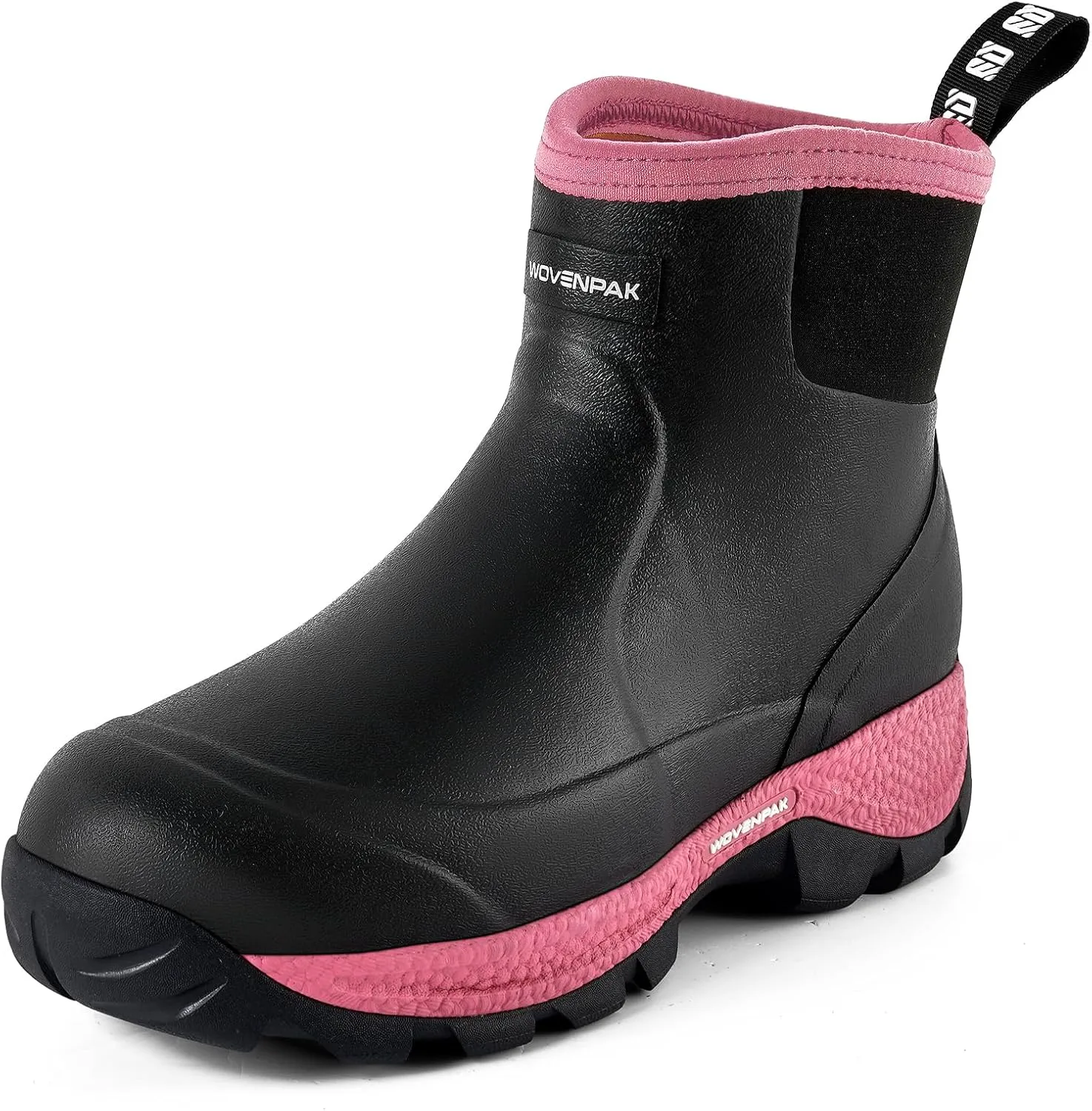 WOVENPAK Ankle Boots for Women, Rubber Rain Boots Waterproof Women, Ankle Garden Mud Boots Shoes, Rubber Boots for Women Insulated Lightweight Short Boots for Outdoor, Garden, Yard Work, Size 6-11
