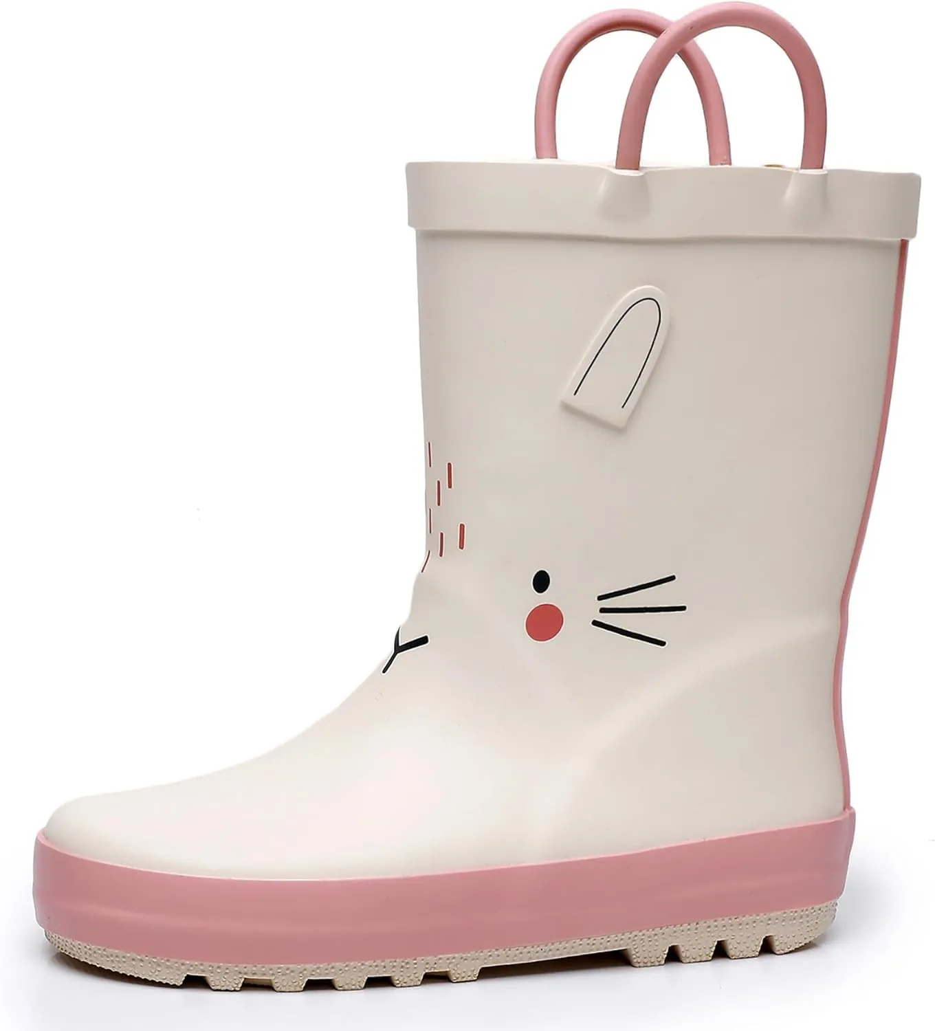 WTW Toddler and Kids Rain Boots Unisex-Child Waterproof Rubber Rain Boots with Easy-On Handles in Fun Patterns for Girls and Boys (Toddler/Little Kid/Big Kid)