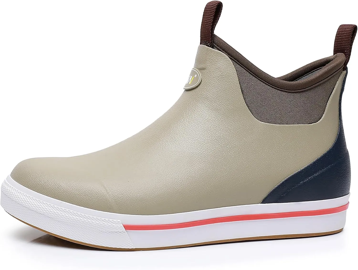 WTW Unisex Rain Boots for Men and Women Waterproof Rubber Fishing Deck Boots Neoprene Boots Slip on Ankle Garden Shoes