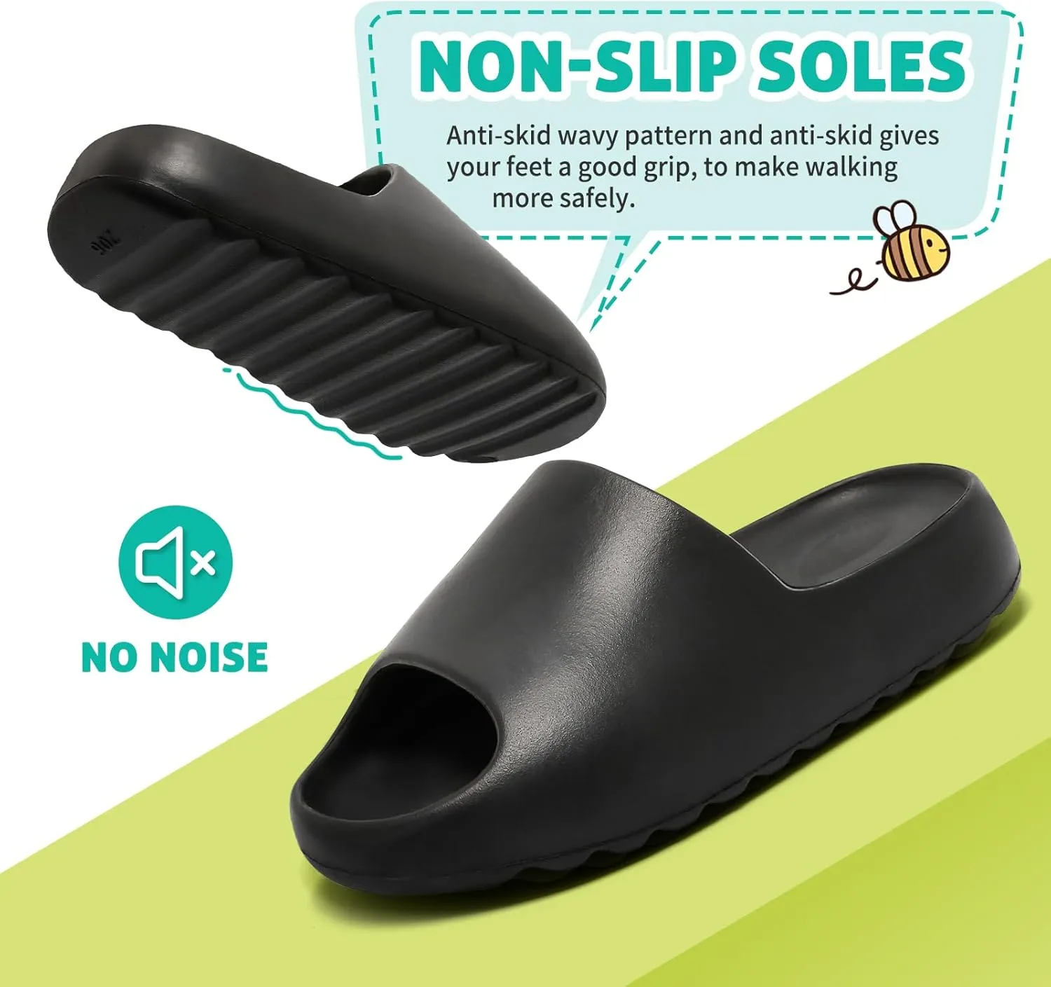 XTJSCBDSH Kids Cloud Slides Boys Girls Pillow Slippers – Slip-On Slide Sandals, Summer Beach Pool Shoes, Indoor and Outdoor