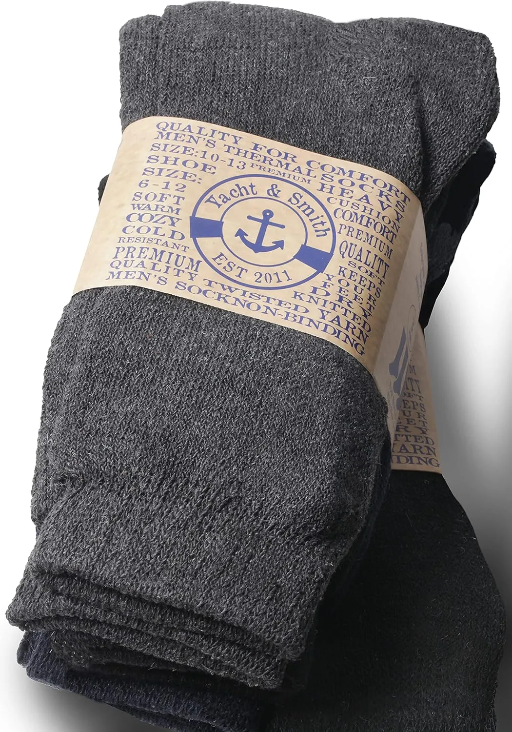 Yacht & Smith Mens and Womens Thermal Winter Socks, Warm Cold Resistant Bulk Pack