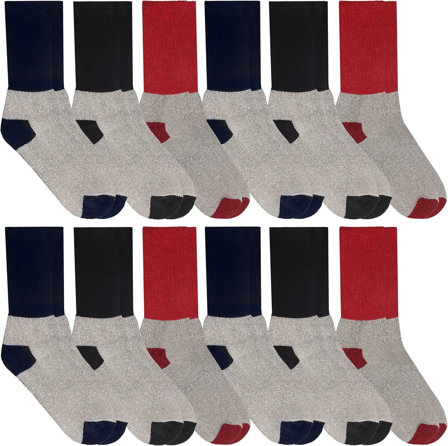 Yacht & Smith Womens Cotton Thermal Crew Socks, Cold Weather Boot Sock Bulk