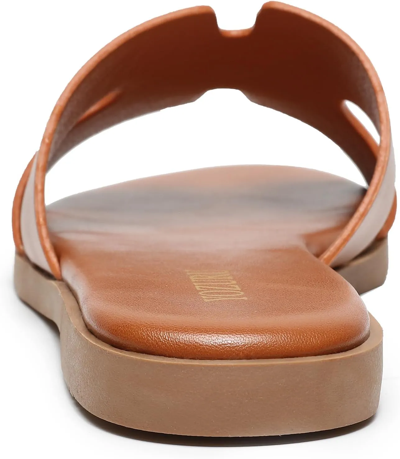Yozuru Womens Flat Sandals Open Toe Dressy Summer Sandals Comfortable Casual Slip on Leather Slides Sandals for women