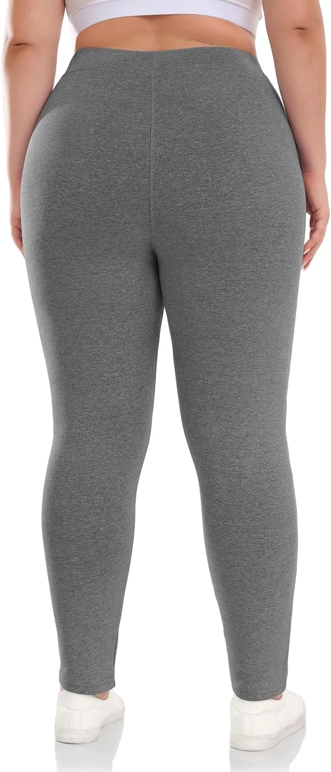 ZERDOCEAN Women's Plus Size Fleece Lined Leggings Winter Warm Thermal Yoga Workout Pants with Pockets
