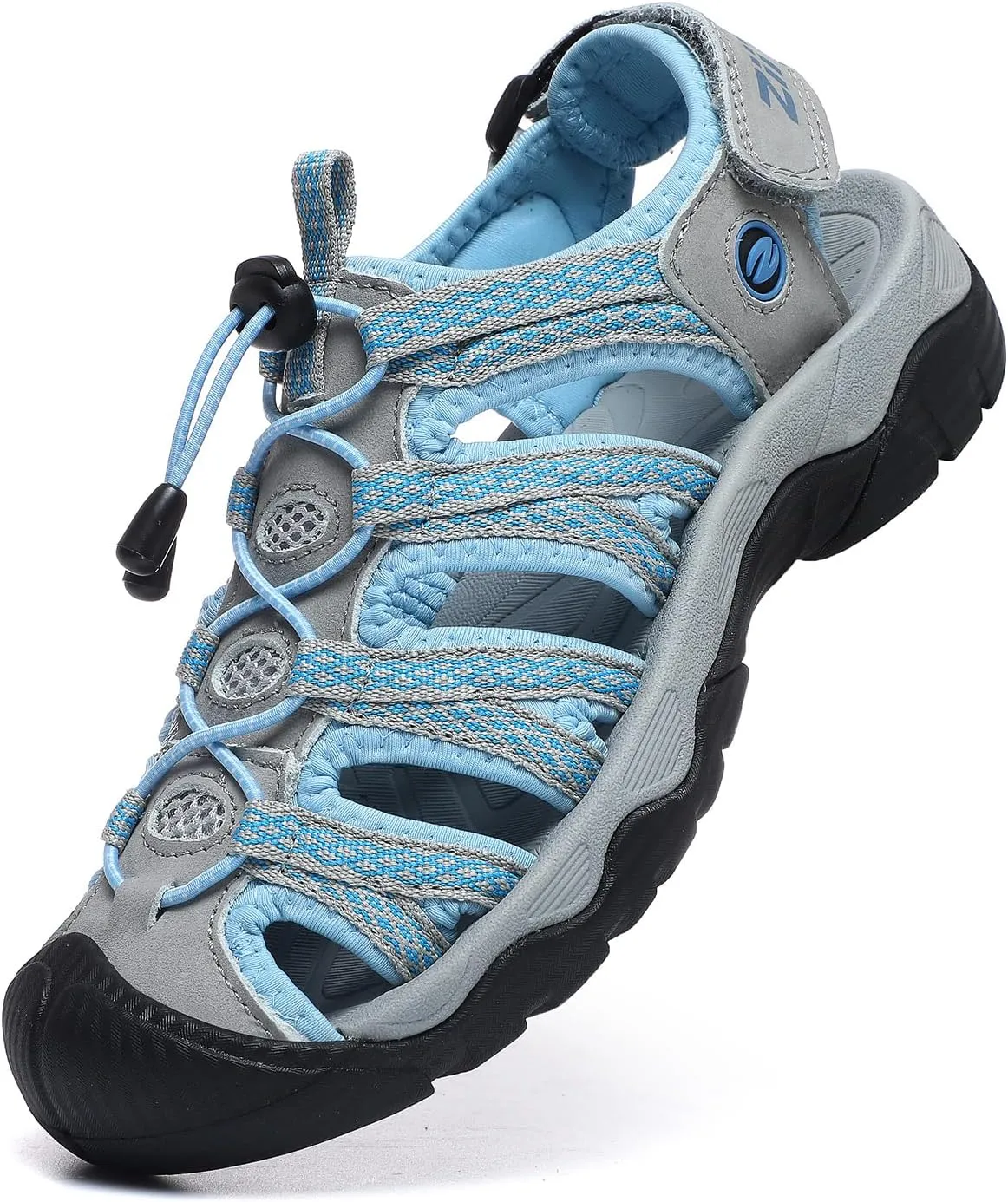 ziitop Womens Hiking Sandals Closed Toe Summer Outdoor Adventurous Beach Sandals Lace Adjustable Double Buckle Water Shoes